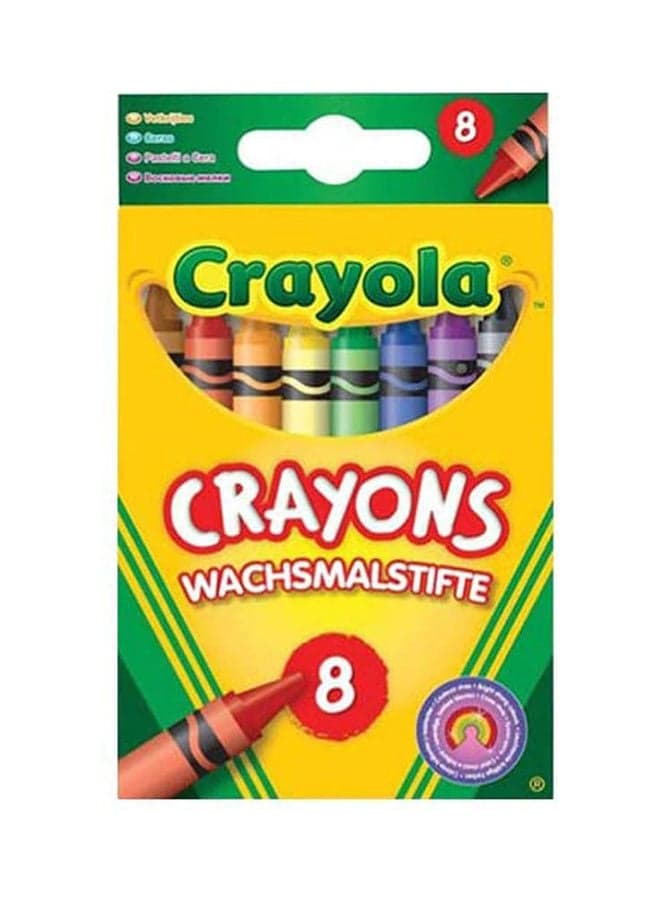 Cy52-3008 8 Wax Crayons 11.6 x 7.1cm