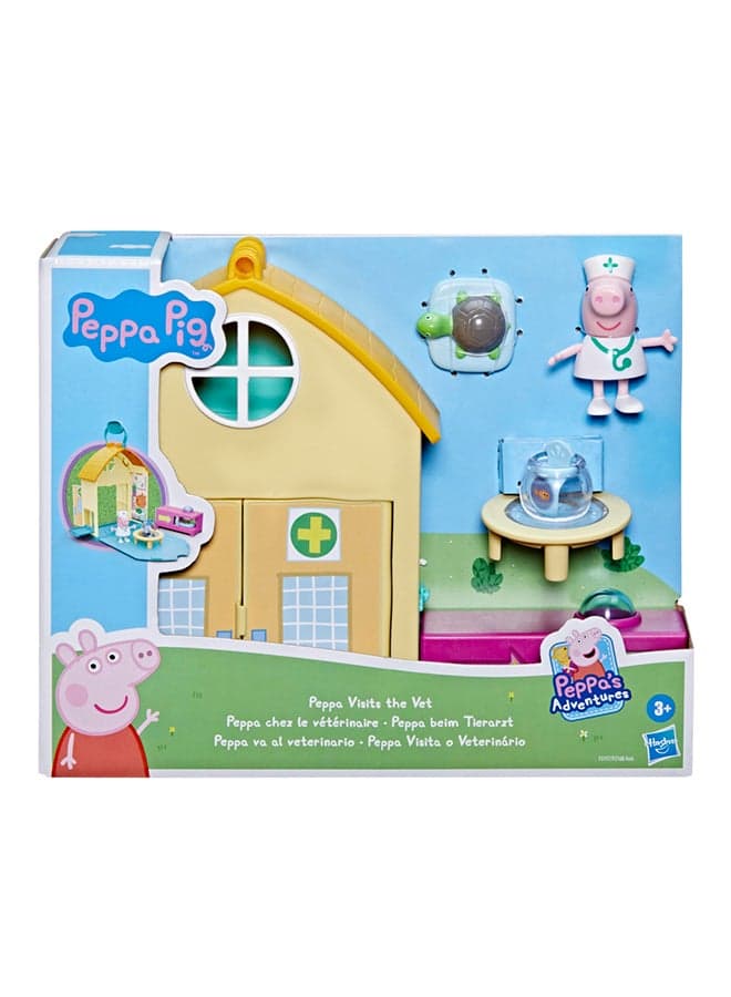 Peppa Peppa’s Adventures Peppa Visits the Vet Fun Playset Preschool Toy, Includes 1 Figure and 3 Accessories, Ages 3 and Up