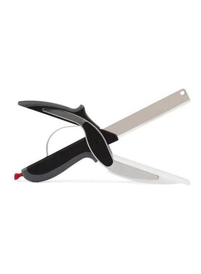 2 IN 1 Smart Board Vegetable Kitchen Knife Cutting Bread Cheese Food Meat Cutter MultiFunction Fruit Scissors Slicer Multicolour
