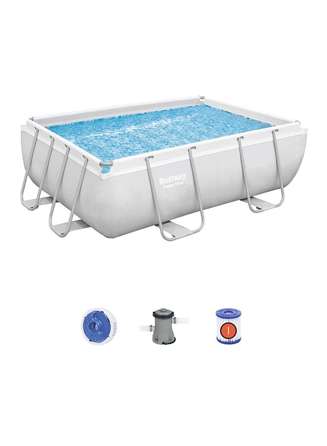 Power Steel Rectangular Frame Pool 282x196x84cm 282x196x84cm