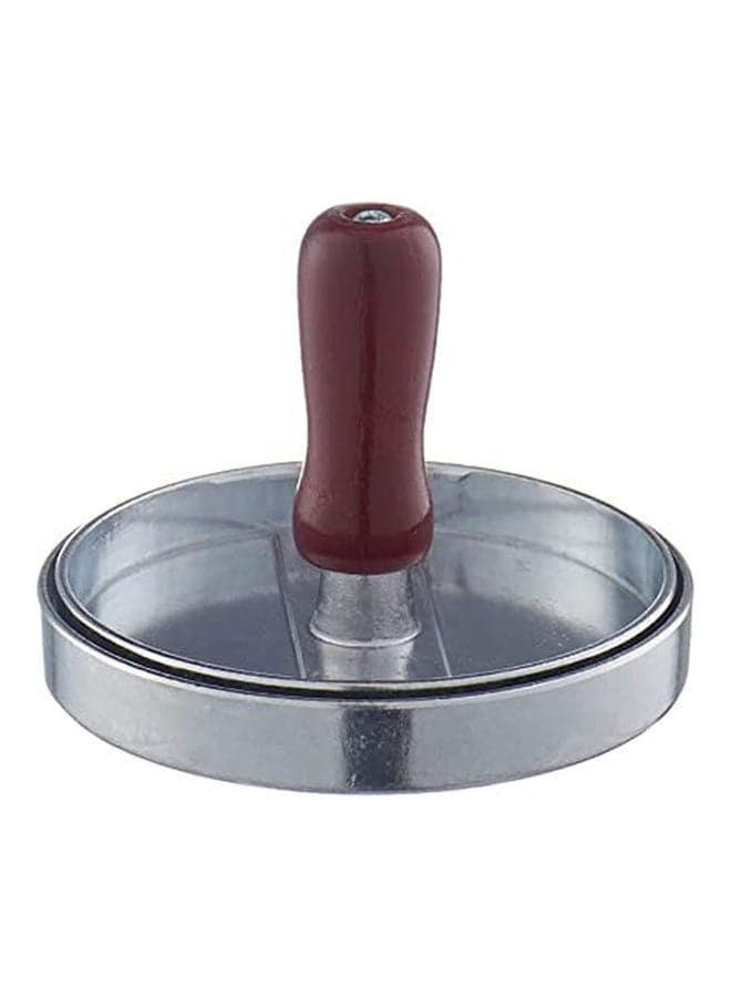 Aluminium Burger Press With Wooden Handle Silver
