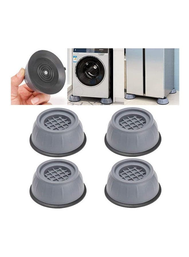 4 Pcs Shock Noise Cancelling Washing Machine Support Grey 250grams