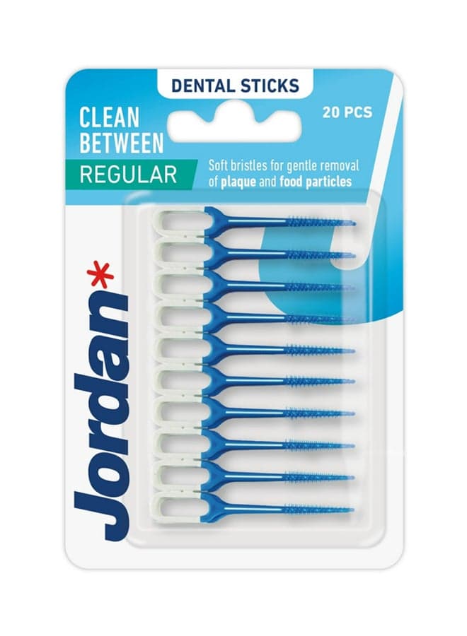 20-Piece Soft Dental Bristle Stick Set White