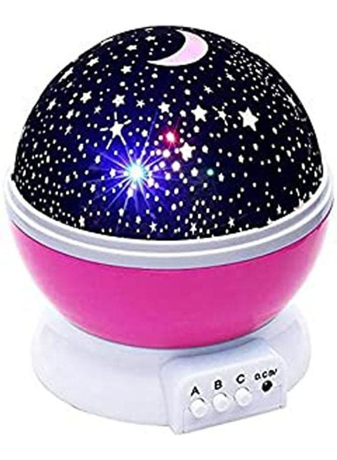Star Sky Night Light Rotating Cosmos Star Projector Lamp With Led Pink