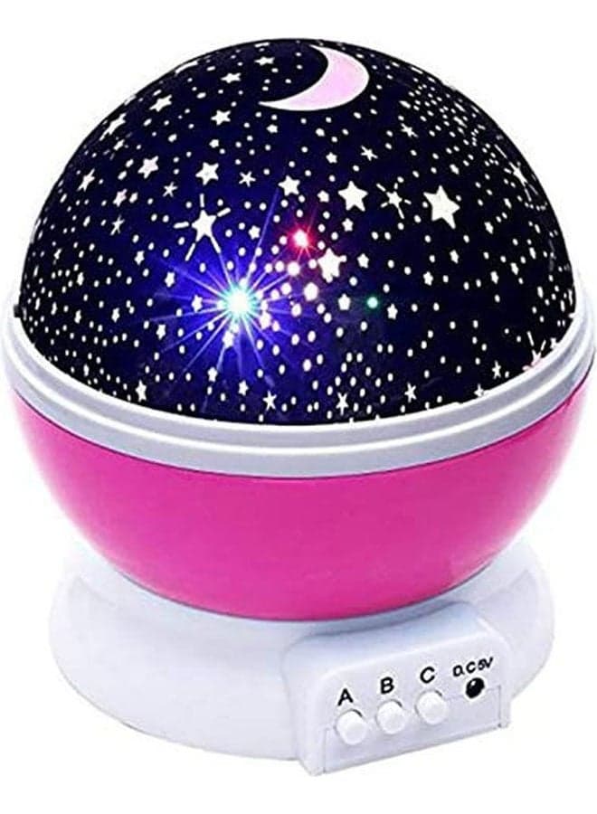 Star Sky Night Light Rotating Cosmos Star Projector Lamp With Led Pink