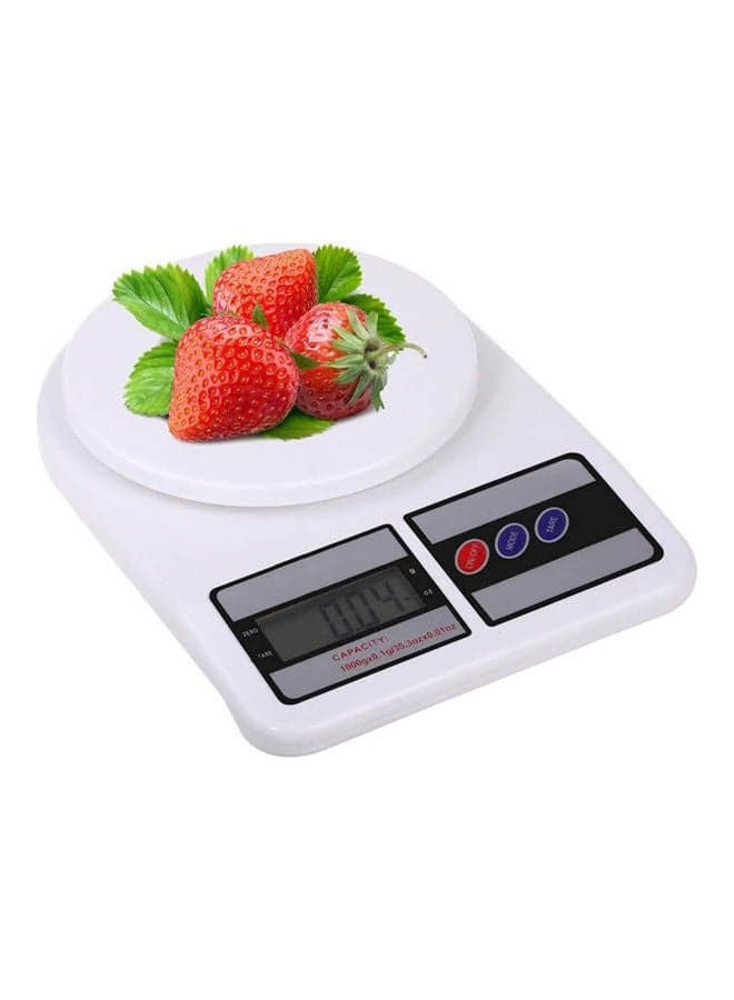 Digital Electronic Kitchen Scale White 10kg