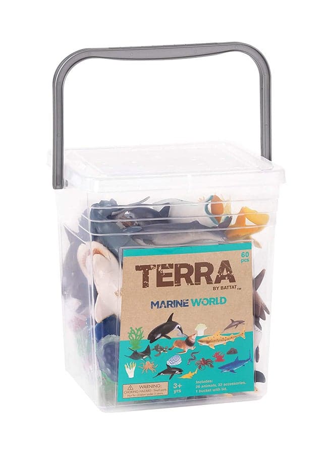 60-Piece Marine World - Assorted 20.3x11.4x10.8cm