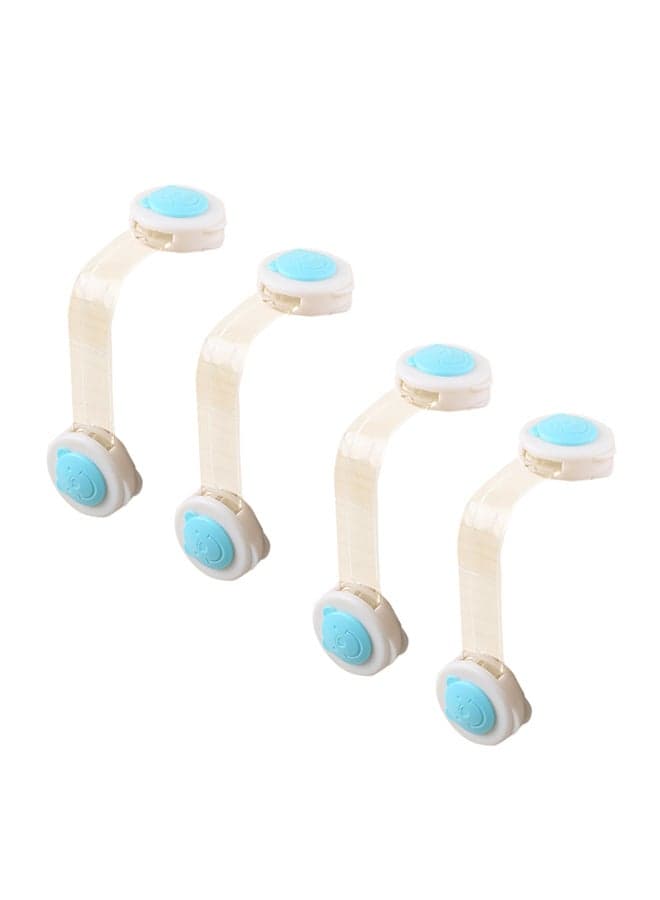 4 Piece Multi-function Slim Design Baby Safety Lock Drawer, Adjustable Flexible Strap