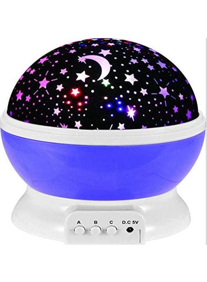 Led Night Romantic Rotating Star Moon Sky Rotation Night Projector Light Lamp Purple