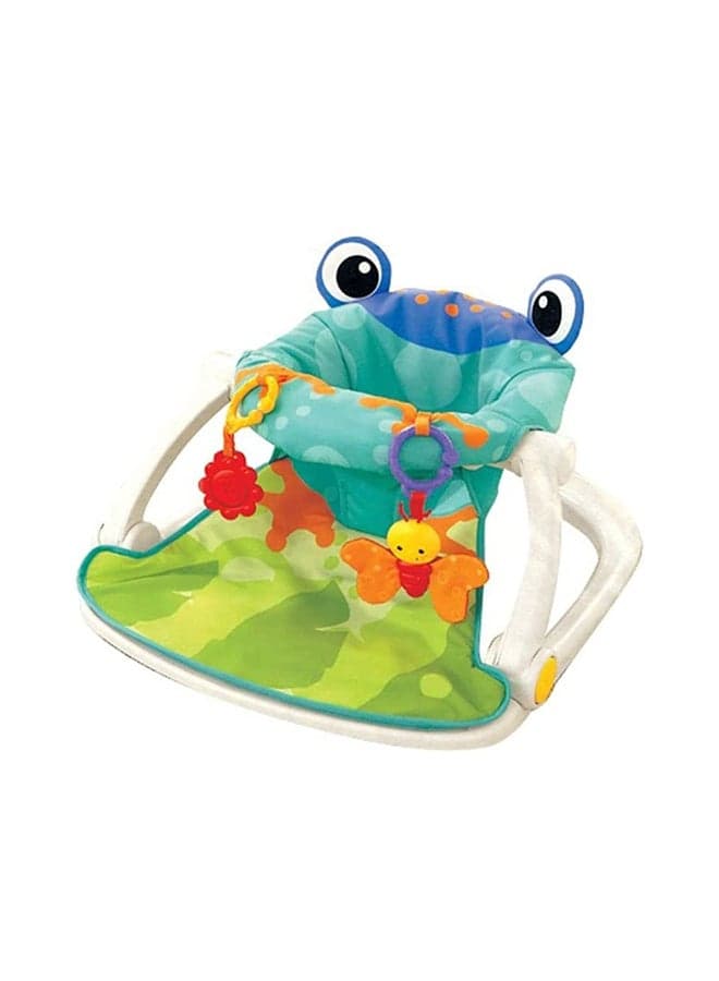 Lightweight Portable Plastic Frog Themed Upright Baby Floor Seat, Suitable from Birth