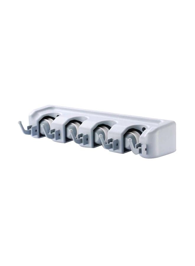 Wall Mounted Mop And Broom Holder Grey