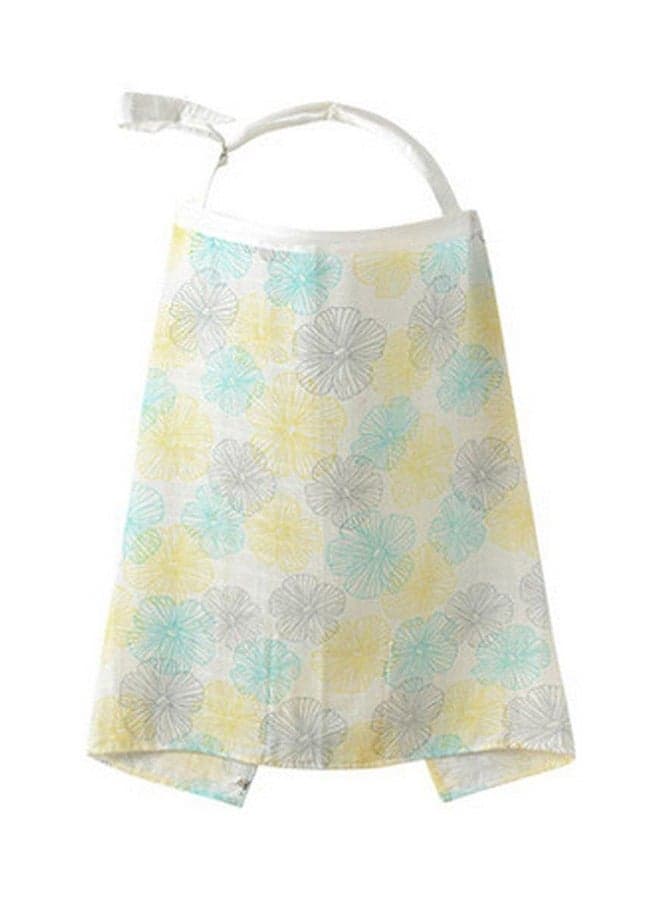 Flower Printed Cotton Nursing Breastfeeding Apron With Adjustable Neck Strap