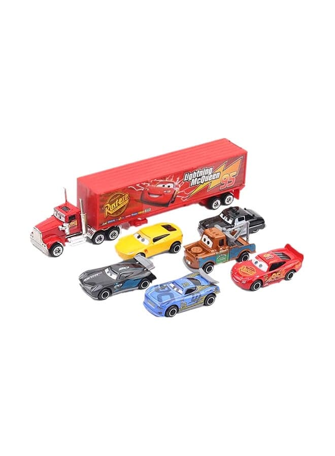 7-Piece Disney Pixar Cars Container Truck Set