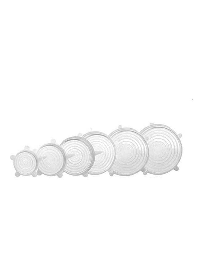 Lid Kitchen Home Silicone Stretch Lids Durable & Expandable Reusable Food Saver Covers Kitchen Pan Spill Lid Stopper Cover 6Pcs/Set Clear