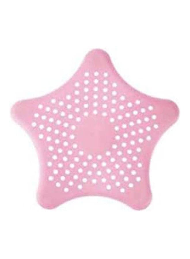 Silicone Water Drain Stopper For Kitchen And Bath Sinks Star Shape Pink 14 x 9 x 2.1cm
