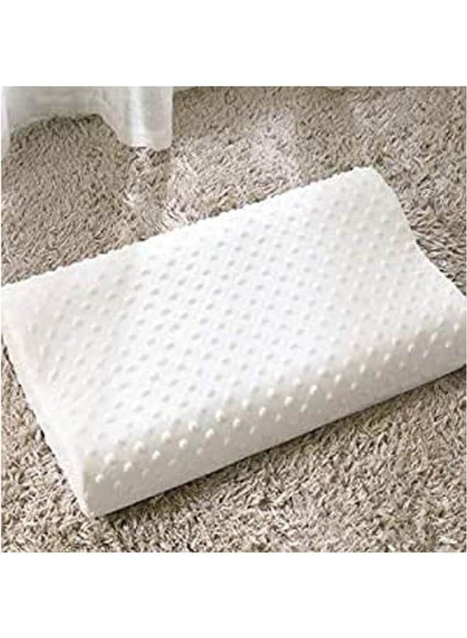 Neck And Head Comfort Medicated Pillow Polyester White 10x30cm