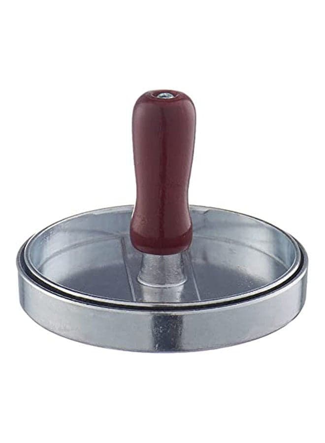 Aluminium Burger Press With Wooden Handle Silver
