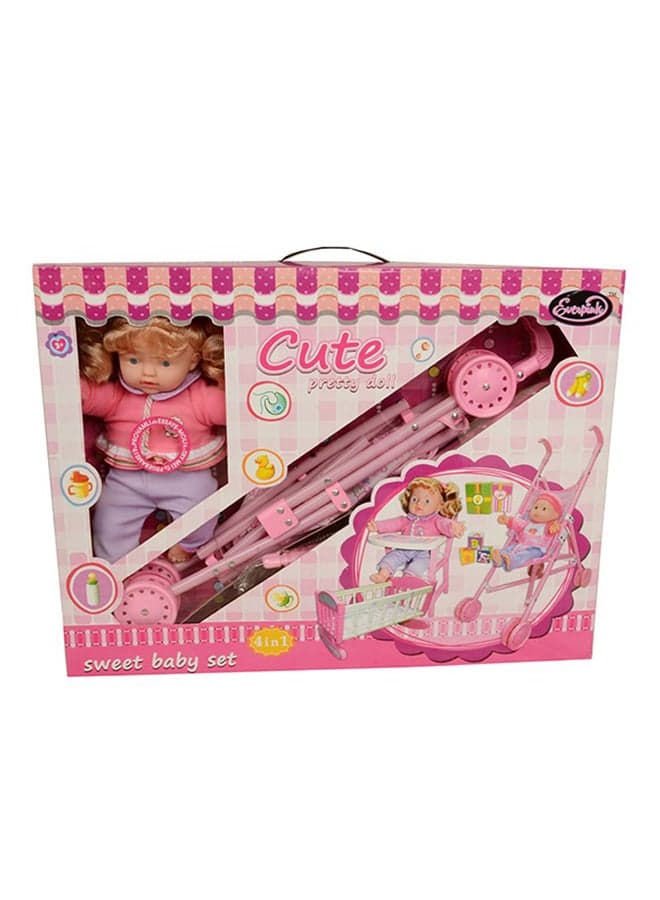 4-In-1 Durable, Sturdy And Foldable Easy To Carry Sweet Baby Set For Kids