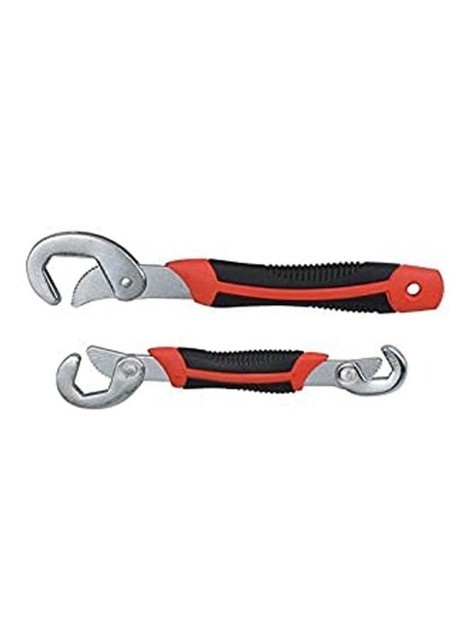 2 Pcs Snap'N Grip Wrenches Adjustable Wrench Spanner Set Silver