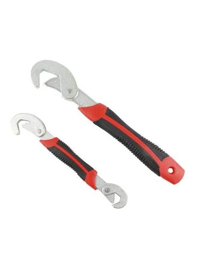 2017 Multi-Function 2Pcs Universal Adjustable Grip Ratchet Wrench Set 9-32Mm Spanner Hand Tools Silver
