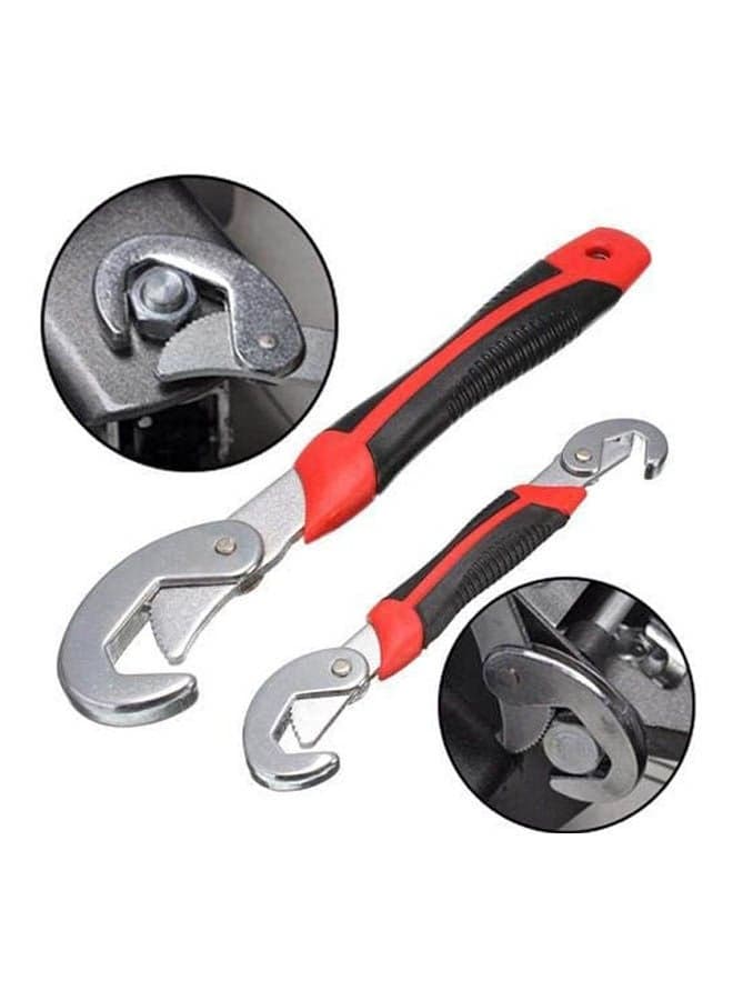 2017 Multi-Function 2Pcs Universal Adjustable Grip Ratchet Wrench Set 9-32Mm Spanner Hand Toolsyuturoaa60021 Silver