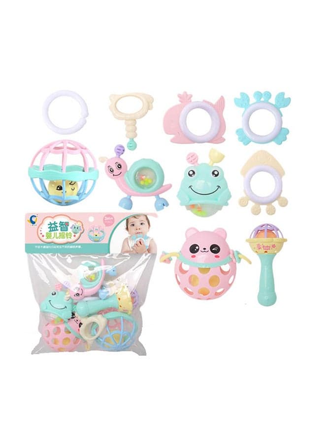 10-Piece Multi-Shaped Baby Rattle Toy Set