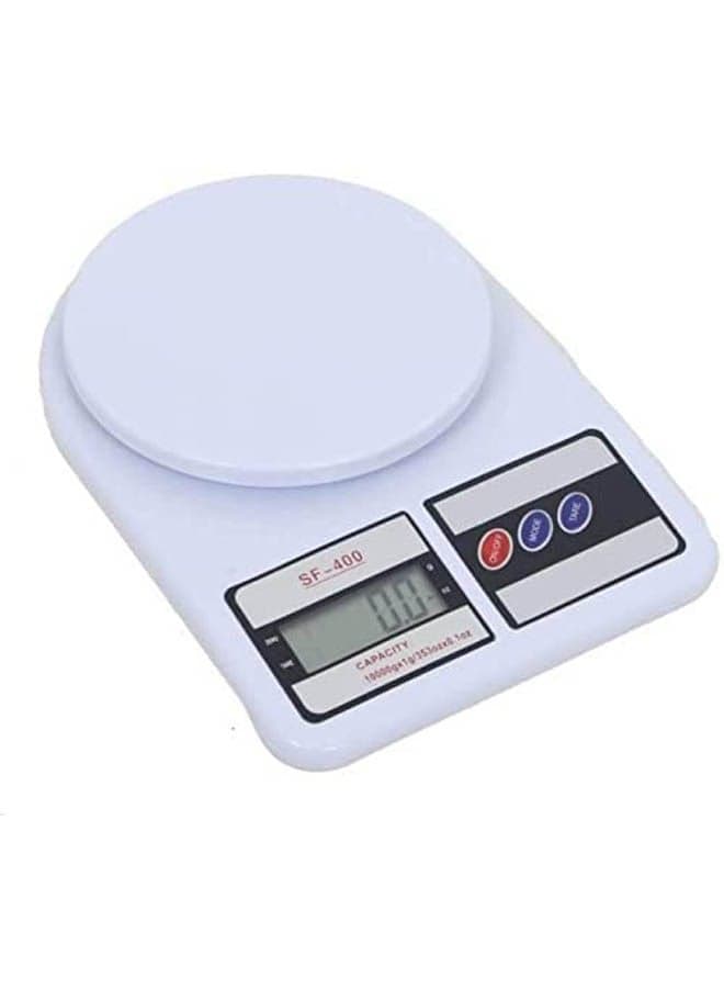 Electronic Digital Kitchen Scale 10Kg White