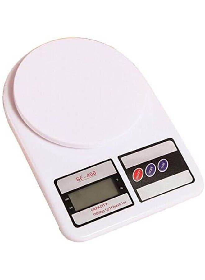 Electronic Kitchen Digital Scale (10 Kg-1 G) White