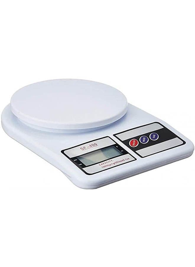 Electronic Digital Kitchen Scale 10 Kg White