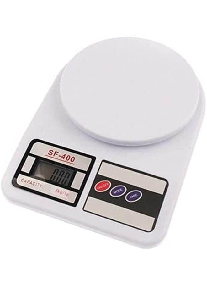 Electronic Kitchen Scale Weighing Scale 10 Kg White