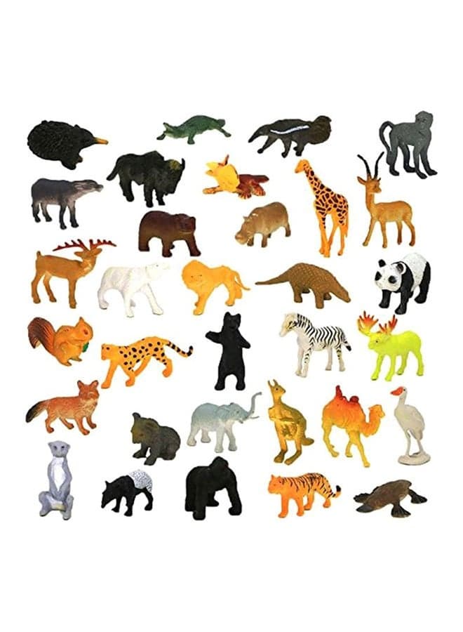 54-Piece Mini Jungle Animals Toys Set