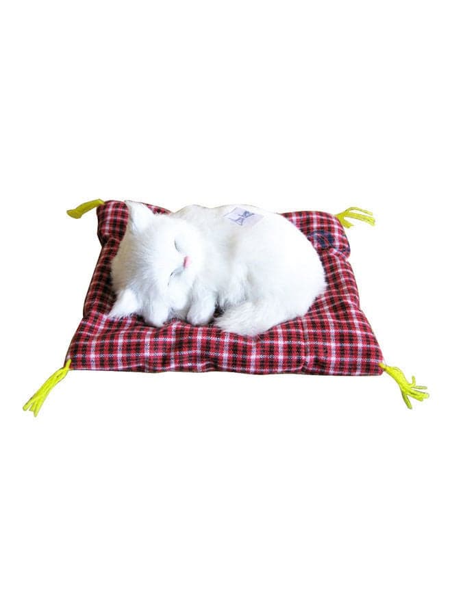 Lovely Simulation Padded Sleeping Plush Cat With Sound 14x16cm