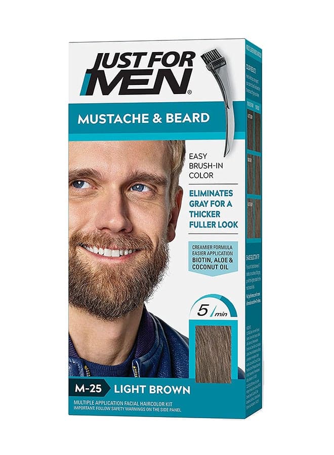 Mustache & Beard Brush-In Color Gel Light Brown 2 x 14grams