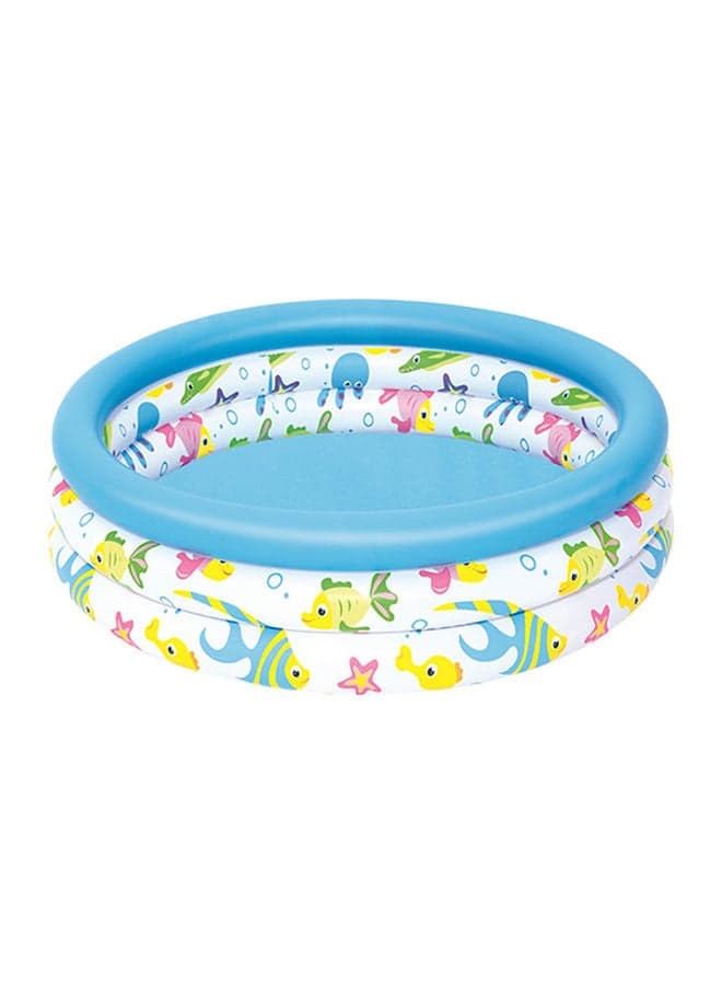 Ocean Life Coral Kids Pool With Repair Patch 102x25cm