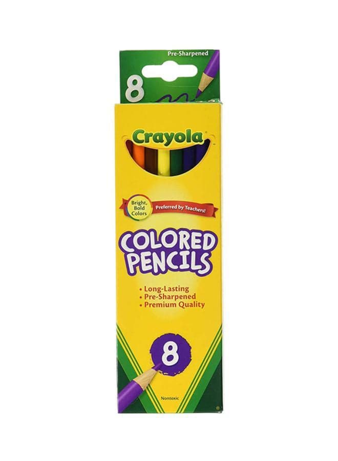 8-piece Colored Pencils 2.54x10.16x22.86