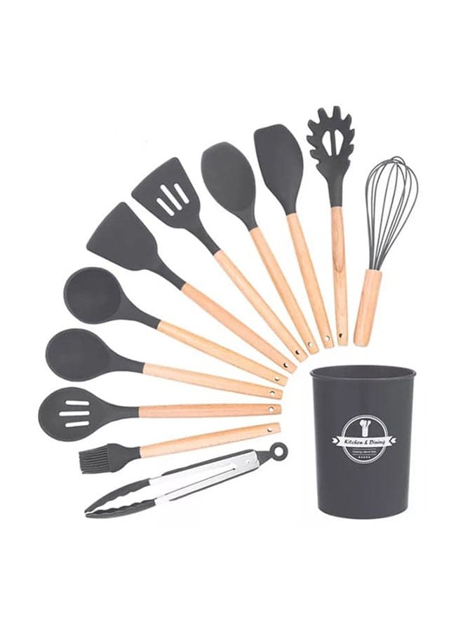 11-Piece Silicone Cooking Utensil Set Multicolour One Size