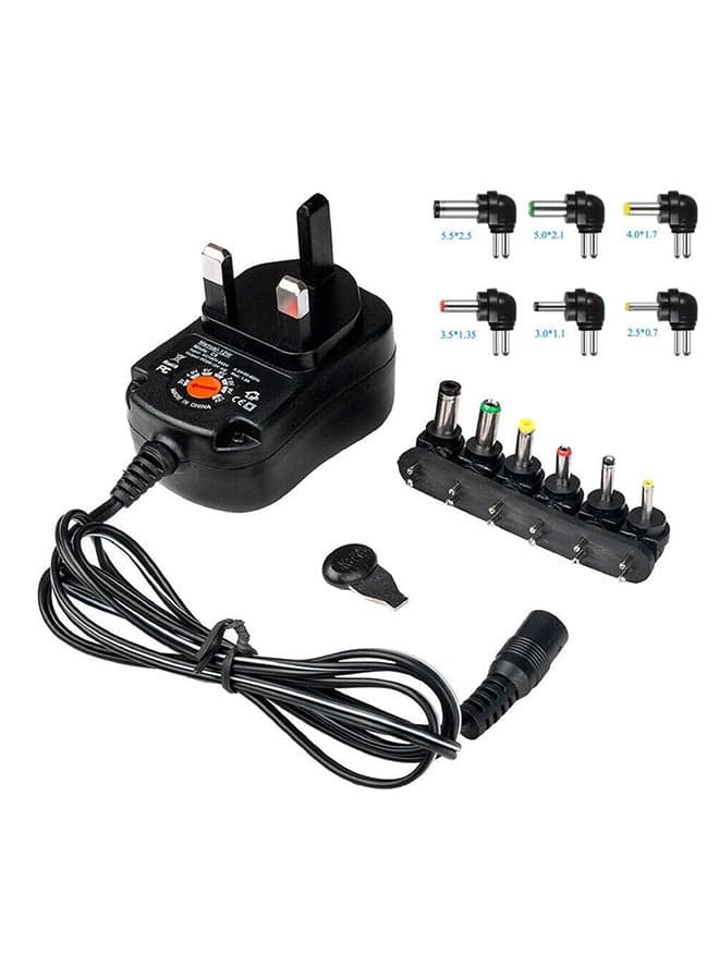 12V AC DC Power Supply Adaptor Black