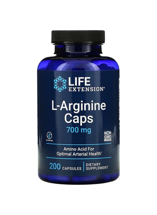 Pack Of 2 L-Arginine Caps 700 mg - 200 Vegetarian Capsules