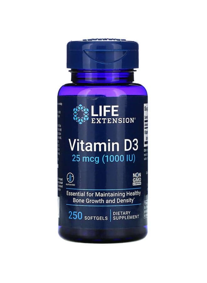 Vitamin D3 1000 Iu Dietary Supplement- 250 Softgels