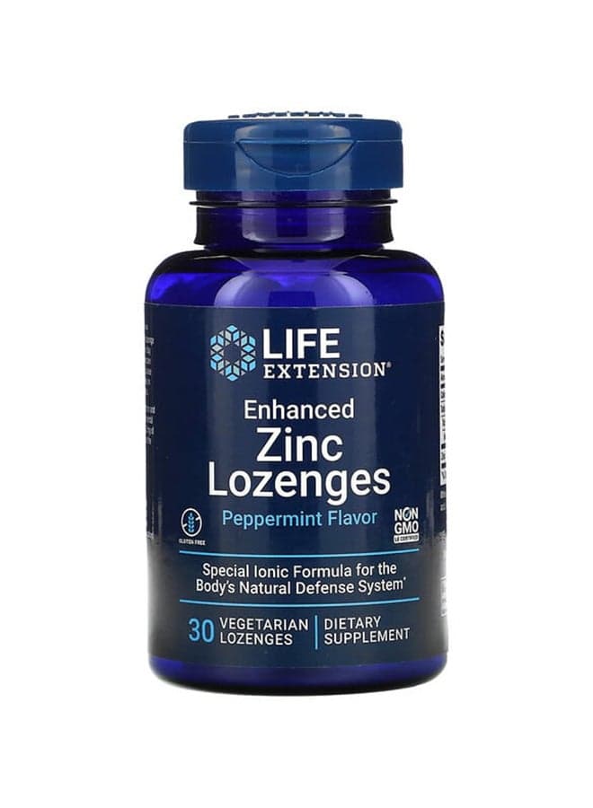 Enhanced Zinc Dietary Supplement - 30 Vegetarian Lozenges
