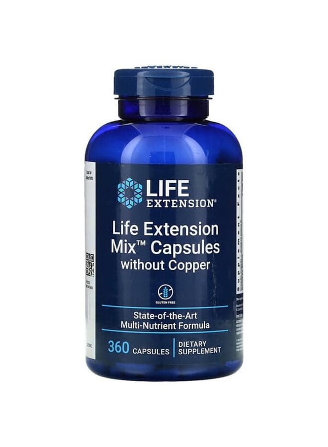 Life Extension Mix Capsules Without Copper 360