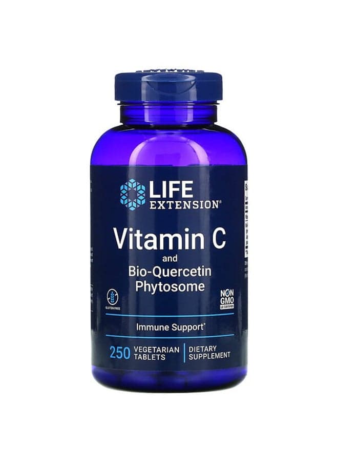 Vitamin C And Bio-Quercetin Phytosome Dietary Supplement - 250 Tablets