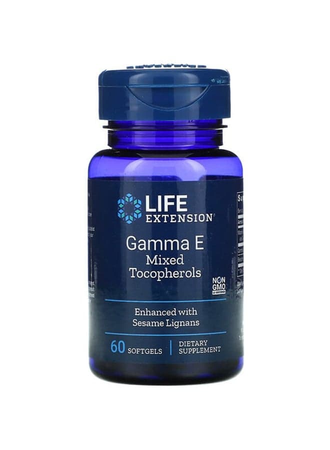 Gamma E Mixed Tocopherol Dietary Supplement-60 Softgels