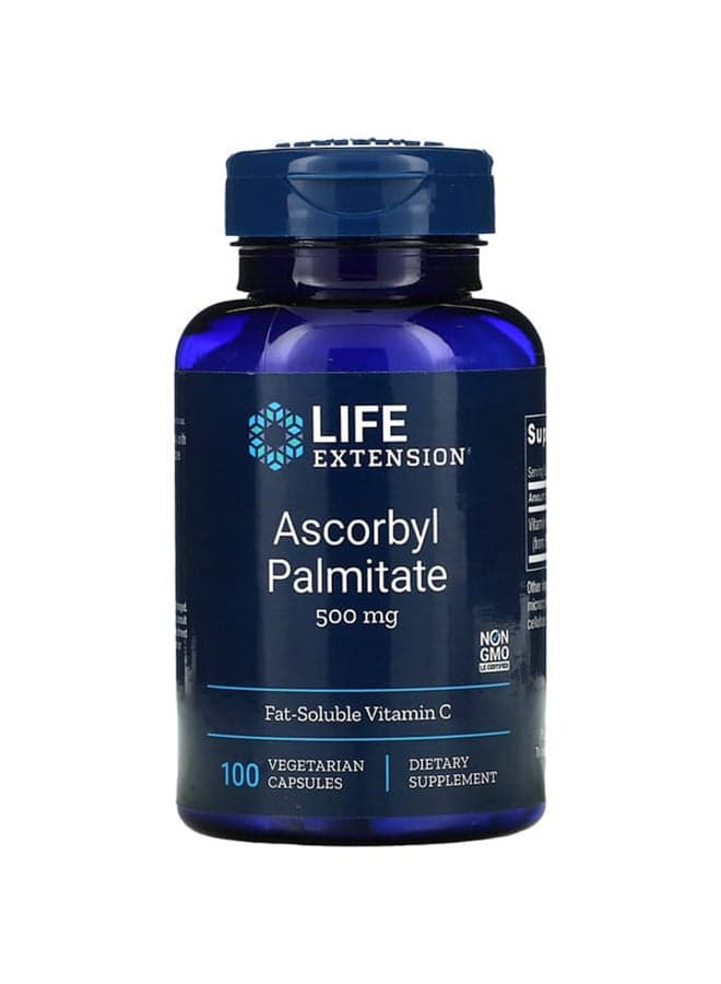 Ascorbyl Palmitate 500mg Dietary Supplement - 100 Vegetarian Capsules