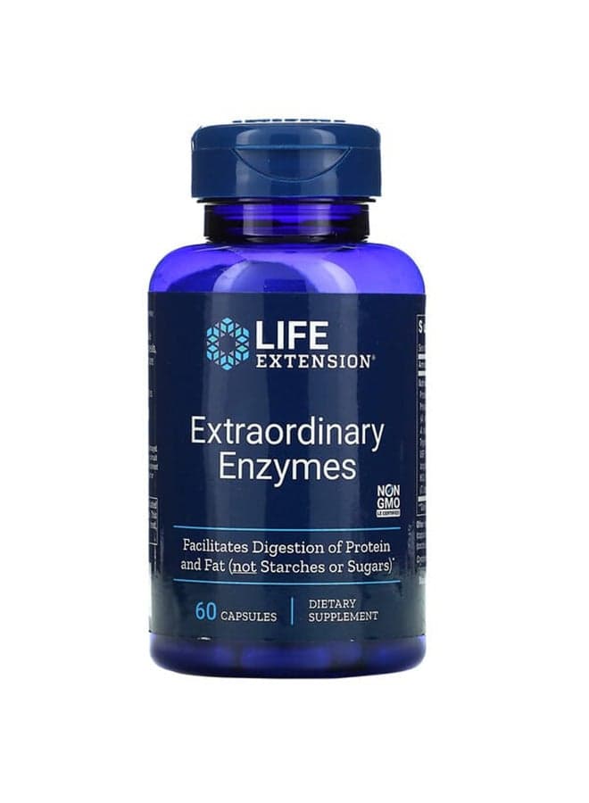 Extraordinary Enzymes Dietary Supplement - 60 Capsules