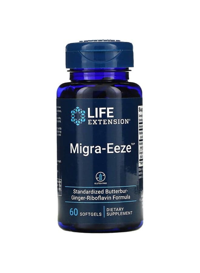 Migra-Eeze Standardized Butterbur-Ginger-Riboflavin Formula - 60 Softgel