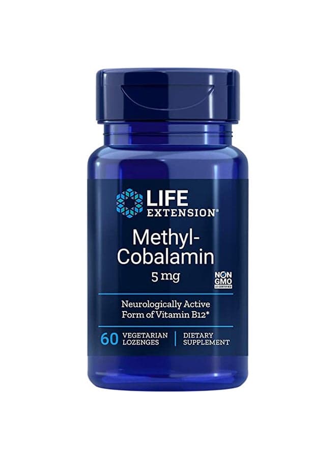 Methylcobalamin 5 mg Dietray Supplement - 60 Vegetarian Lozenges