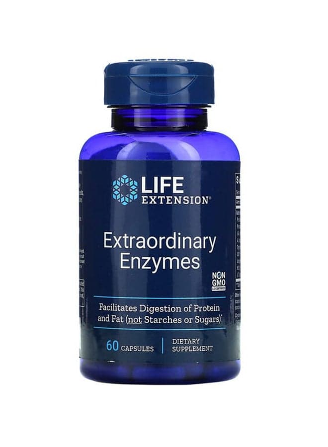 Extraordinary Enzymes Facilitates Digestion - 60 Capsules