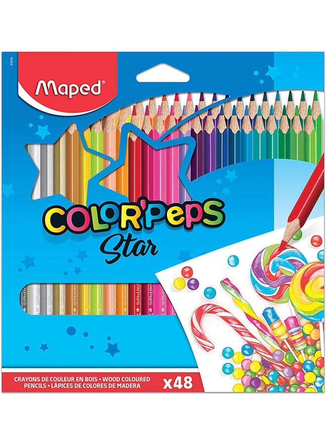 48-Piece Color Pencil Set Multicolour
