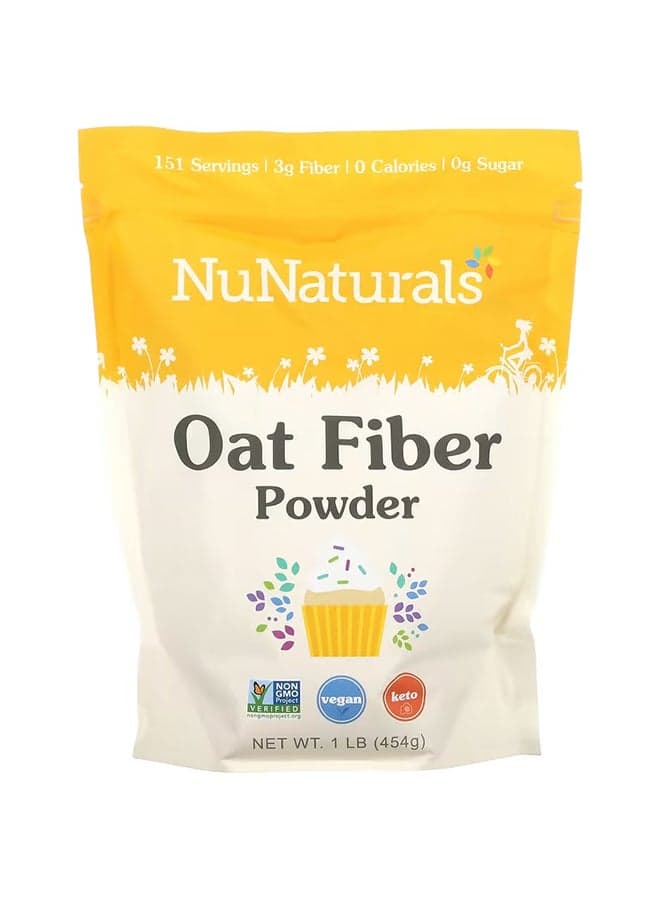 NuNaturals, Oat Fiber Powder, 1 lb (454 g)